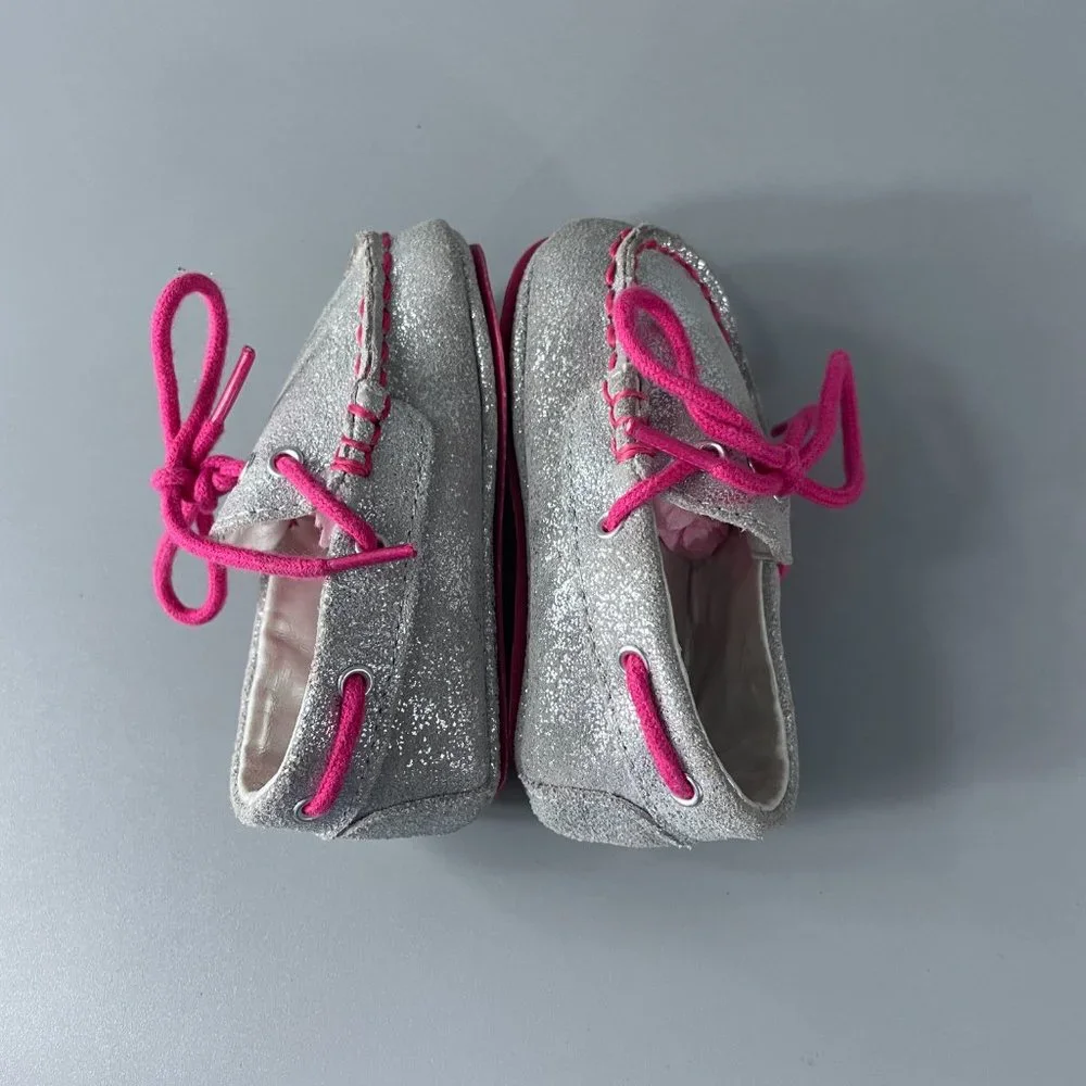 Cole Haan Toddler Silver Grant Driver Moccasins Size 2M - Picture 7 of 11
